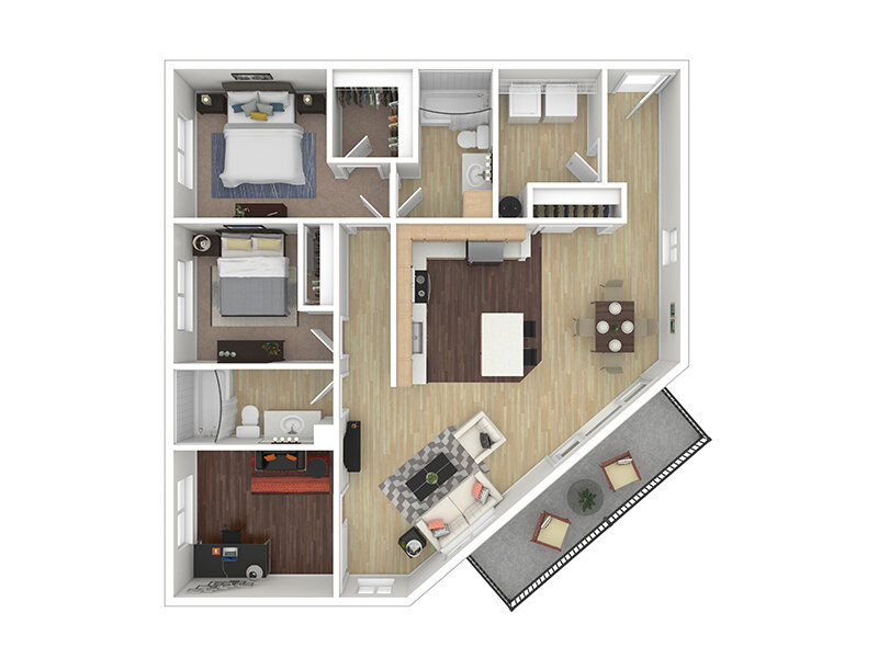 Tria Apartments Floor Plan Ponderosa